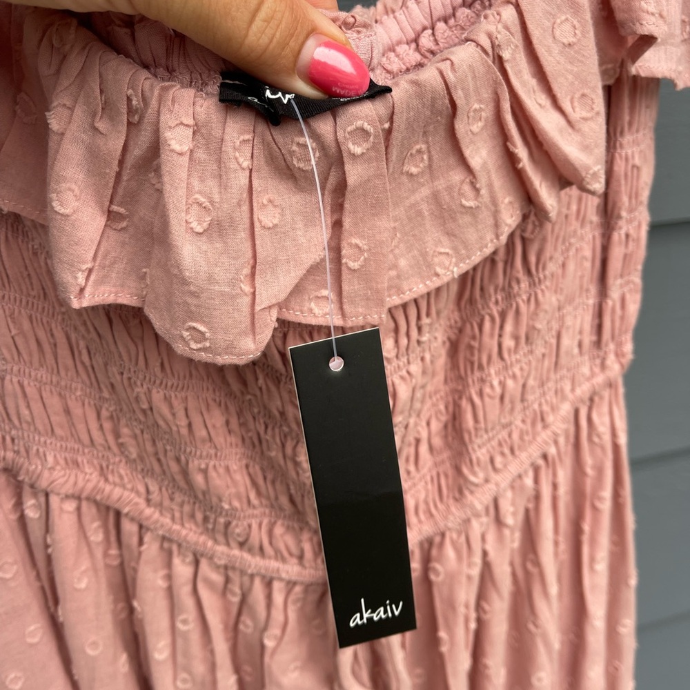 Pink Ruffled Dress by Akaiv